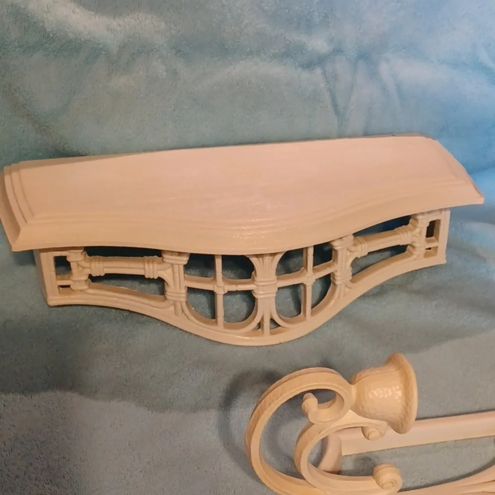 Elegant Cream Wall Sconce Set With Shelf